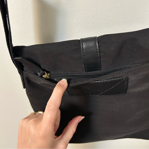 Fossil Black Nylon Crossbody Bag | Adjustable Strap | Magnetic Flap | - Picture 9 of 15